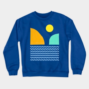 Minimalist Mountain Scene Crewneck Sweatshirt